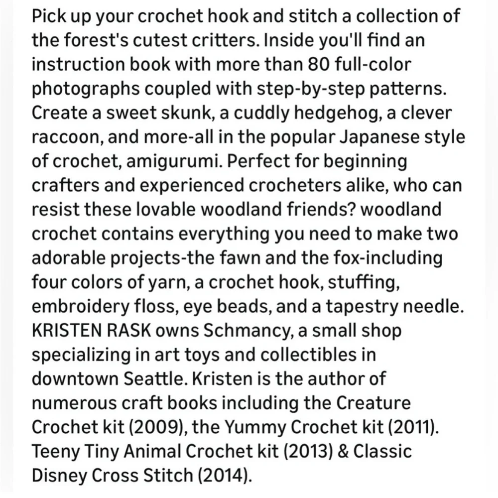 Woodland Crochet Kit - Adorable Animal Projects